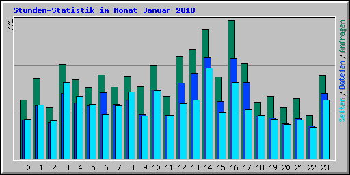 Stunden-Statistik im Monat Januar 2018