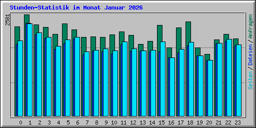 Stunden-Statistik im Monat Januar 2026